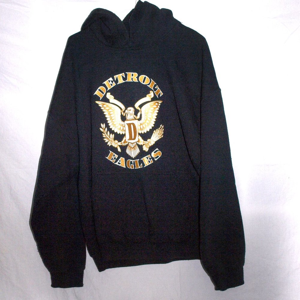 Gildan Heavy Blend Detroit Eagles Black Hooded Sweatshirt XL